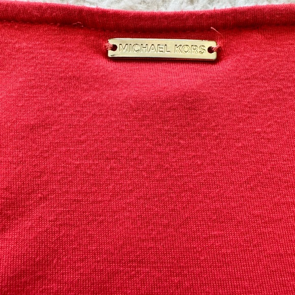 Michael Kors Vibrant Hot Pink V-Neck Blouse - Picture 5 of 5